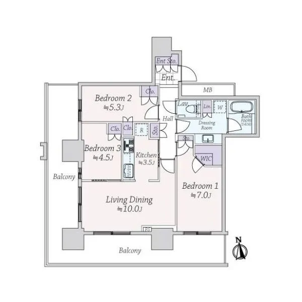 アトラスタワー曳舟 間取図