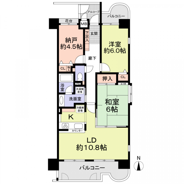 レインボー那古野 間取図