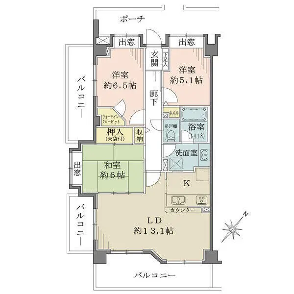ダイアパレス幕張本郷ウィンダムヒル 間取図