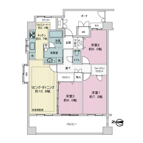 グランレーヴ川口 間取図