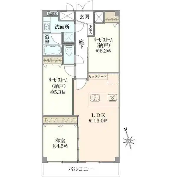 ルネ西船橋２号棟 間取図