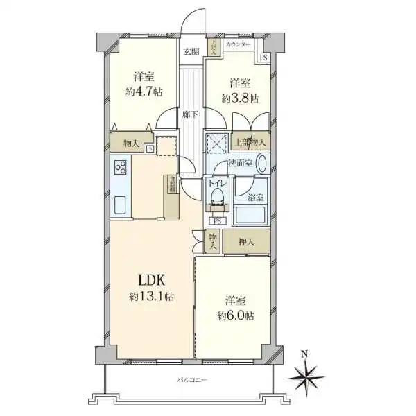 エンゼルハイム仙台堀公園 間取図