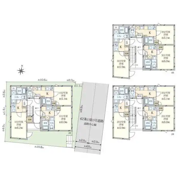 江戸川区平井6丁目 一棟マンション 間取図