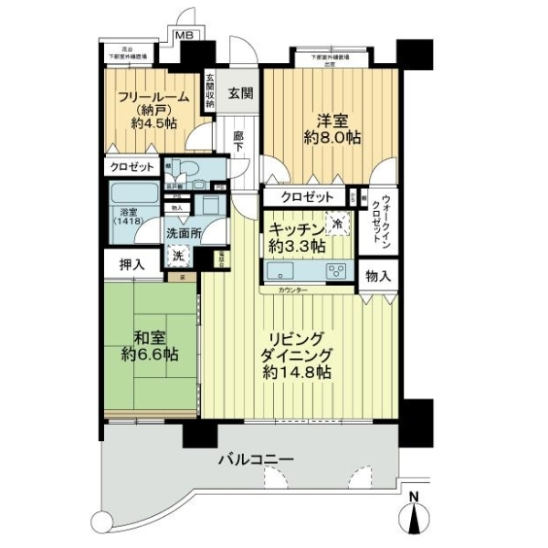 ライオンズマンション西宮平松町 間取図