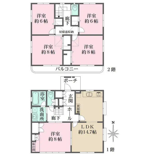 名古屋市守山区翠松園３丁目 間取図