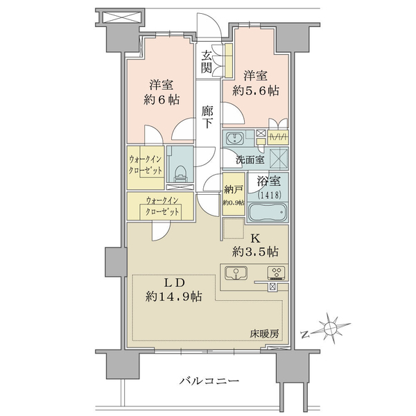 ブリリアシティ西早稲田 間取図