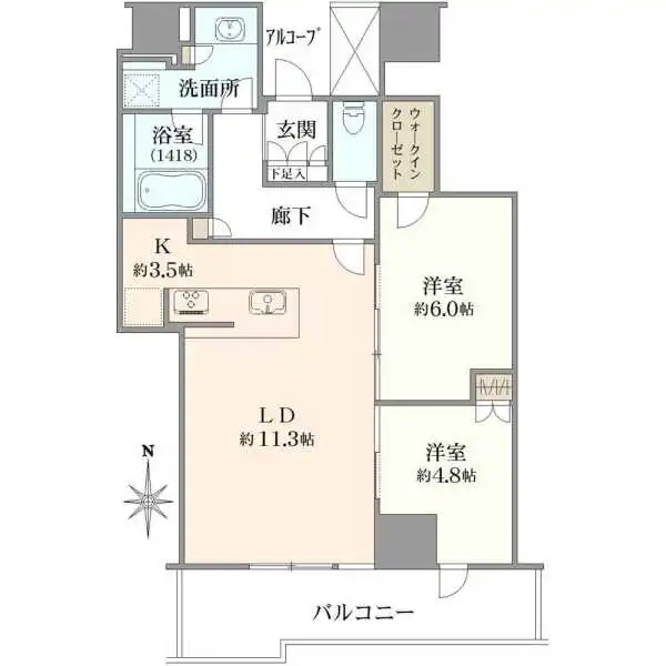 シエリアタワー大阪堀江 間取図