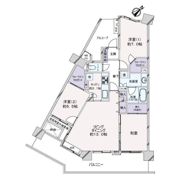 ライオンズシティお花茶屋 間取図