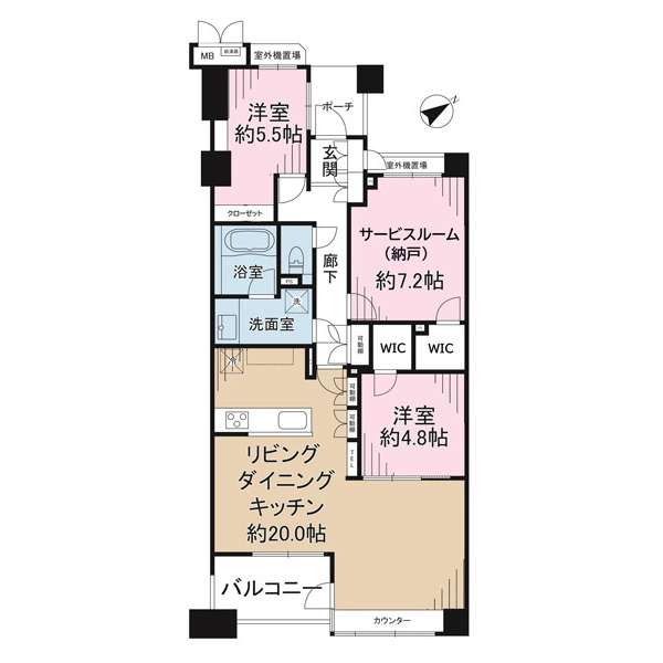 クレッセント新横浜ツインズイースト 間取図