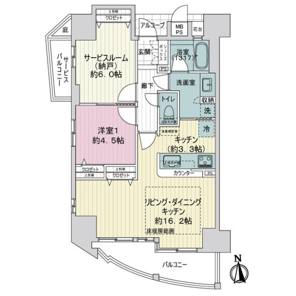 ワコーレ松野通ブライツ 間取図
