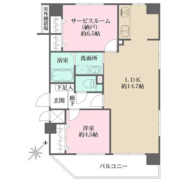 プレステージ六甲道駅前 間取図