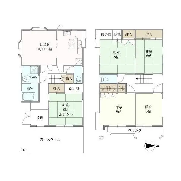 東大阪市花園西町１丁目 間取図