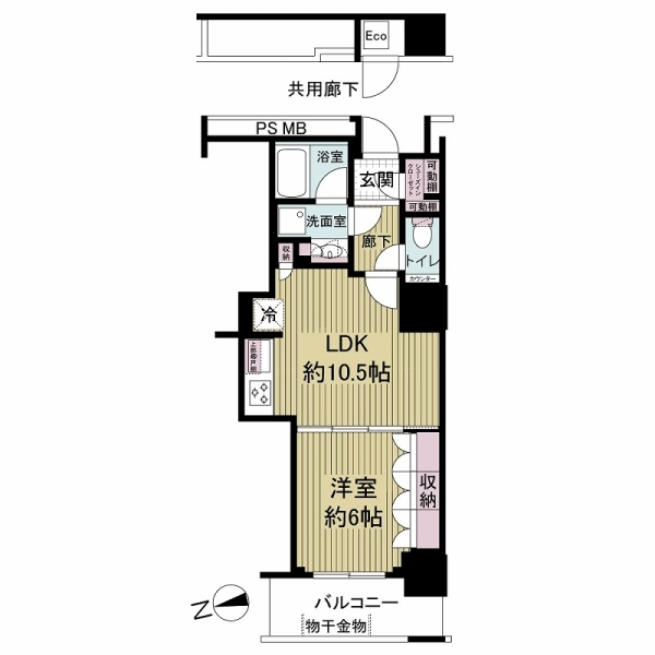 阿波座ライズタワーズ フラッグ46 間取図