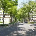 府中グリーンハイツ4号棟 前面道路