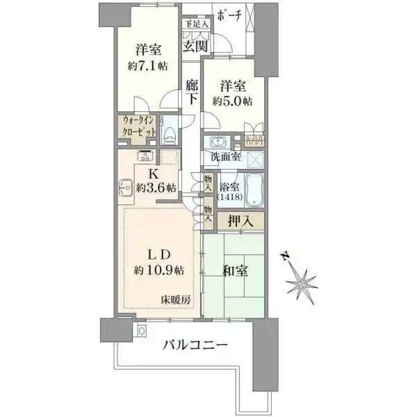 ジェネシティサンライトコート 間取図