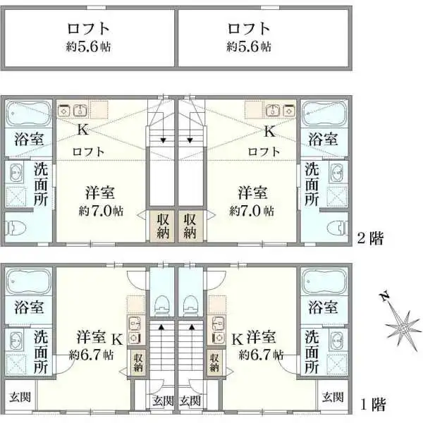 北区上中里３丁目 間取図