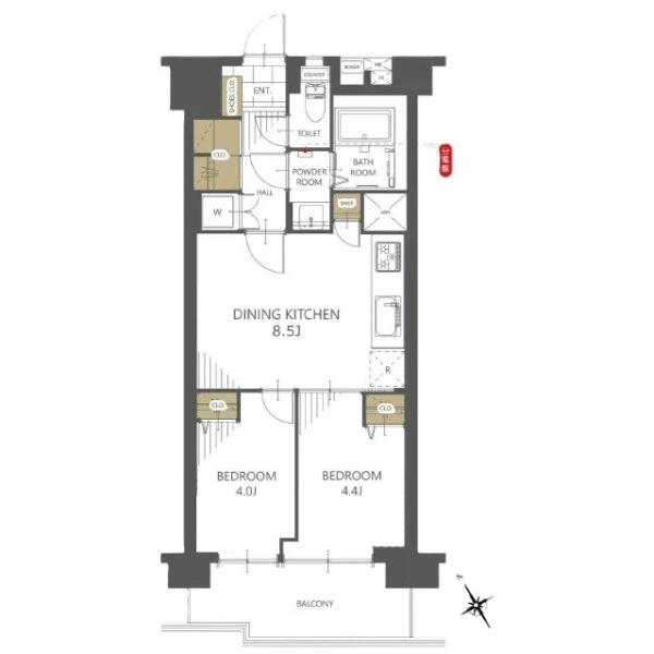 東中野ハイム 間取図