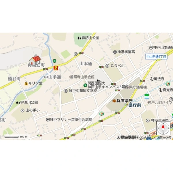 神戸市中央区再度筋町 現地案内図