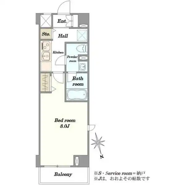 ＡＸＡＳ門前仲町レジデンス 間取図