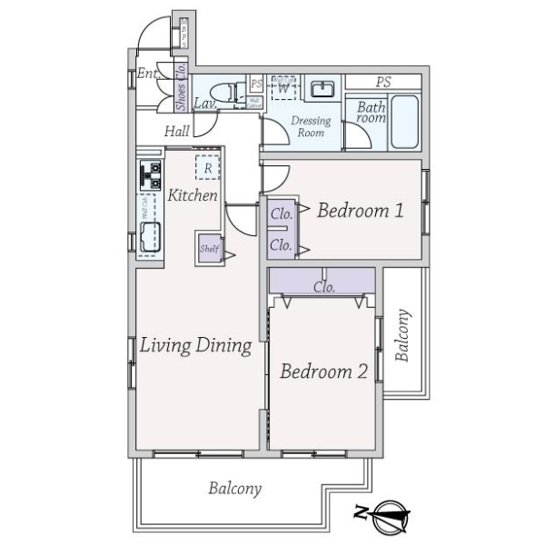 グランドベイス経堂レジデンス 間取図