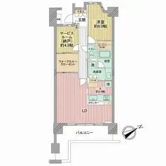 2SLDKへと間取り変更可能です(別途リフォーム費用がかかります)