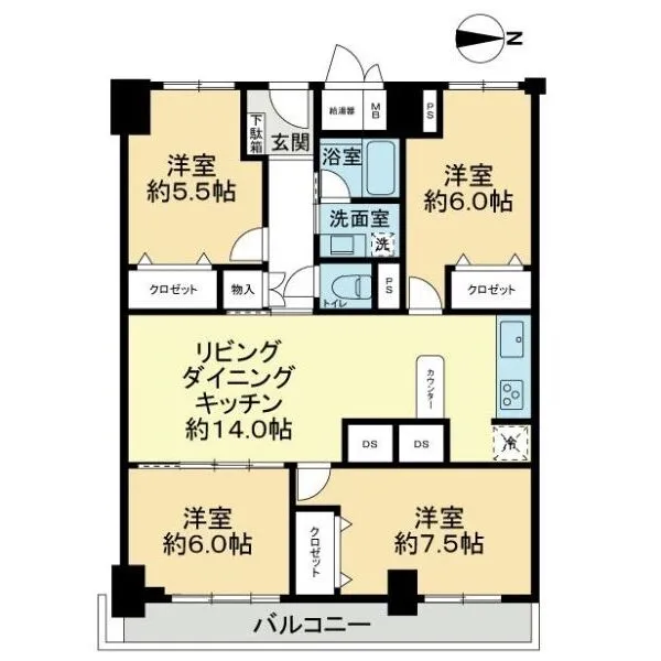 江坂ハイデンス 間取図