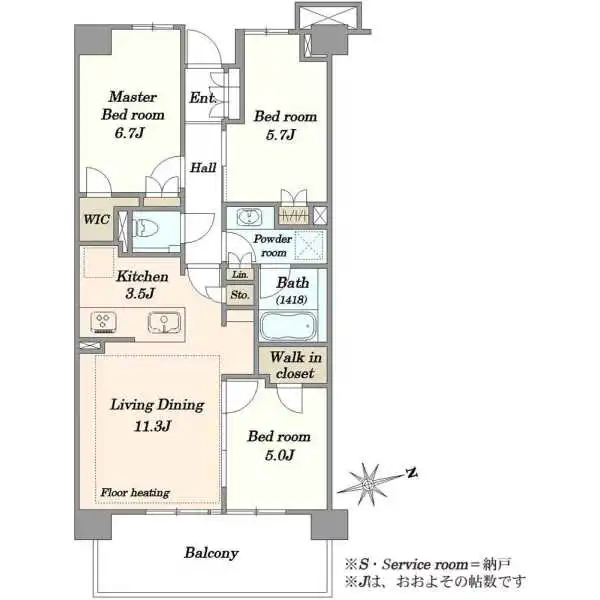 ブリリアシティ西早稲田 間取図
