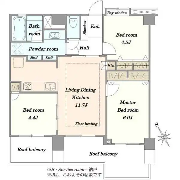 ライオンズマンション月島第２ 間取図