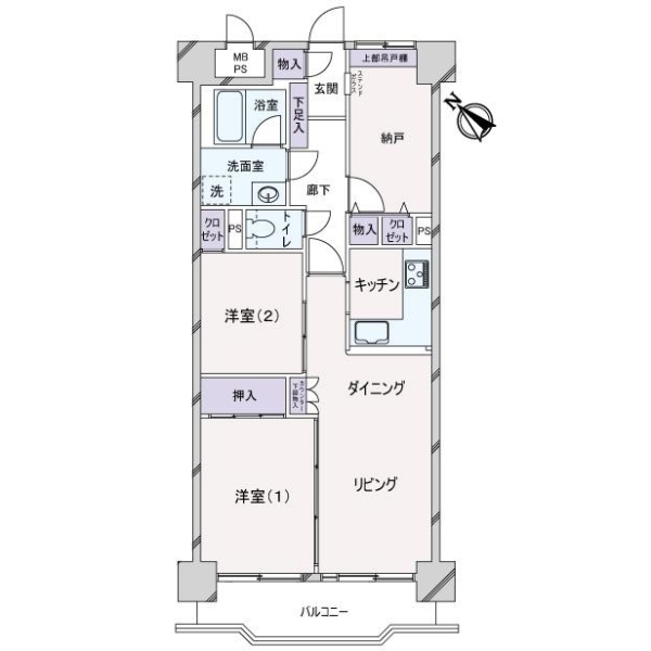 ライオンズガーデン百合ヶ丘 間取図