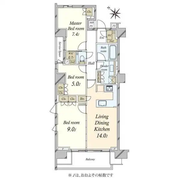 パークホームズ西小山 間取図