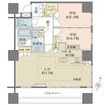 最上階の南東向き角住戸につき、陽当たり・眺望良好