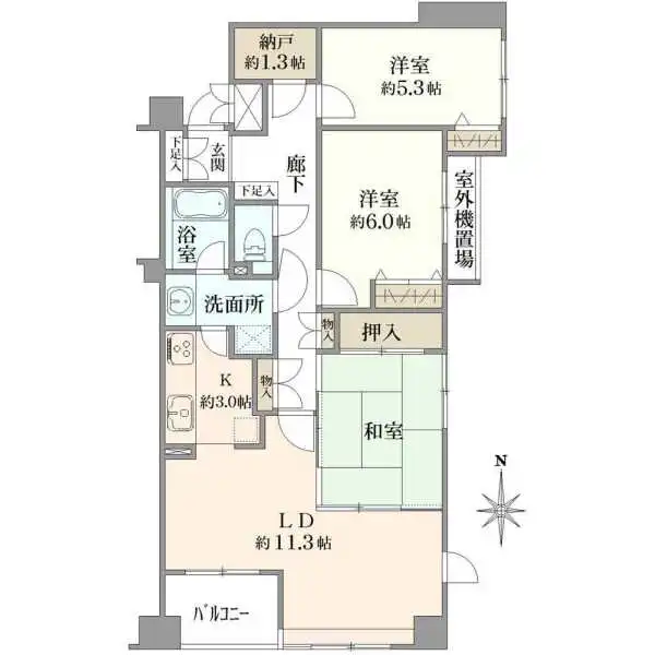 ステイツ府中けやき通り 間取図
