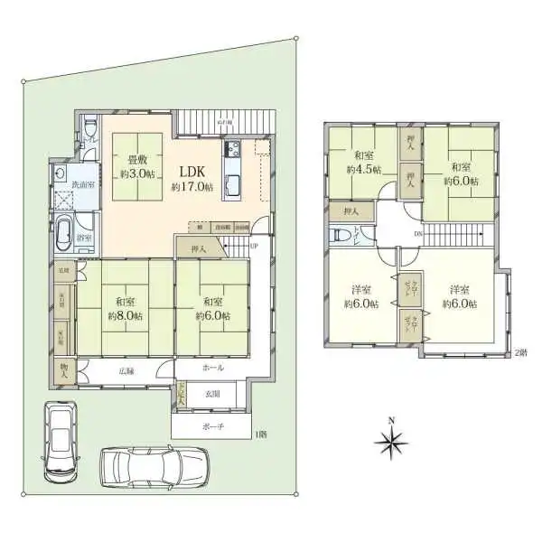 京都市左京区上高野上畑町 間取図