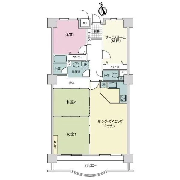 シティコーポ植田Ｂ棟 間取図