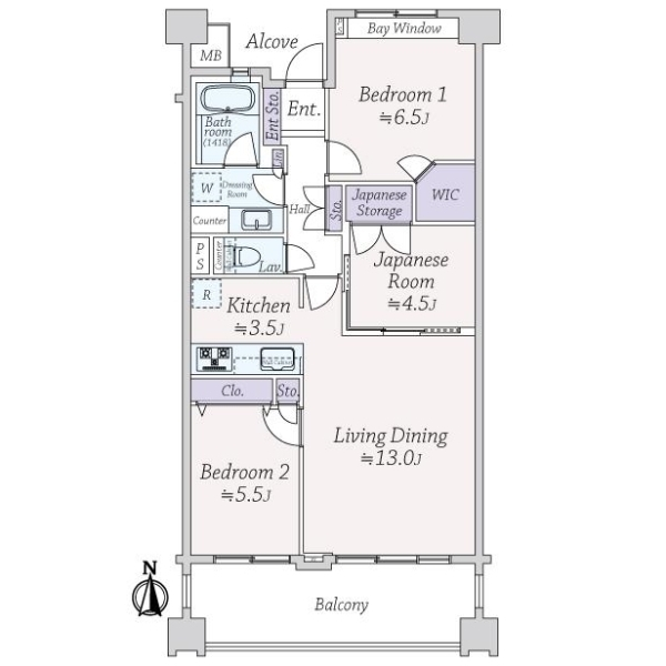 ライオンズ田無ウエストプレイス 間取図