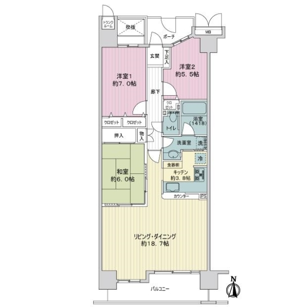 ジースクエア 間取図