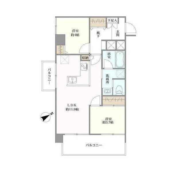 チサンマンション自由が丘 間取り図