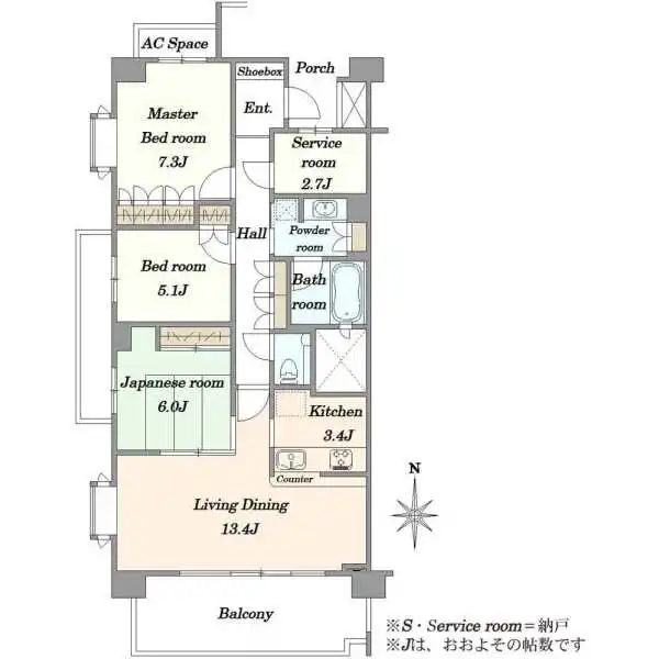 ウェリス光が丘公園パークハウス 間取図