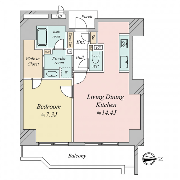 ソシオタワー南船場 間取図