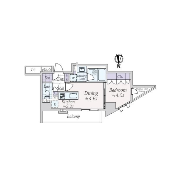 ライオンズ東中野 間取図