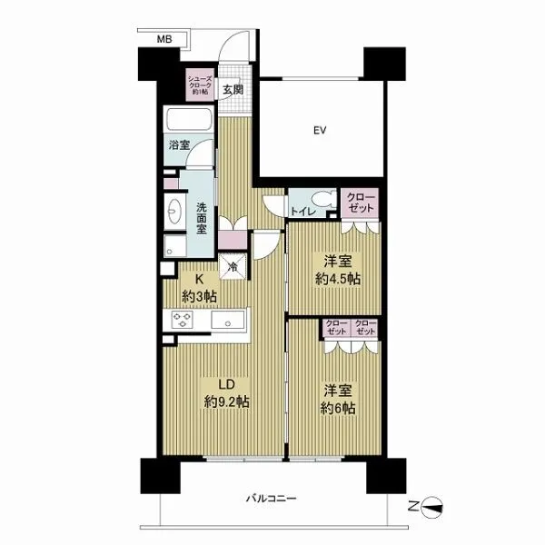 ルネ鴻池新田 間取図