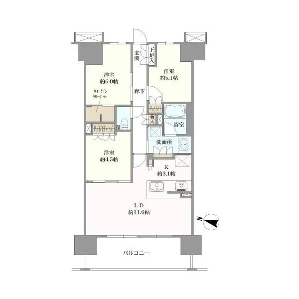 レーベン名古屋松重町　ＧＲＡＮＤ　ＡＵＢＥ 間取図