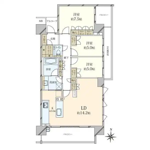 ザ・ミッドランドアベニュー 間取図