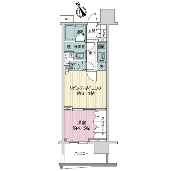 オープンレジデンシア名古屋駅ＴＨＥ　ＣＯＵＲＴ 間取図