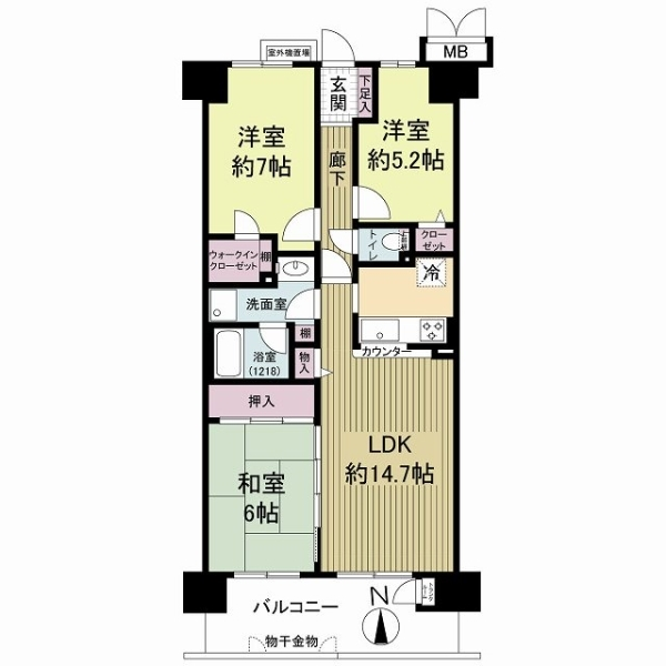 サンシティ西京極２番館 間取図