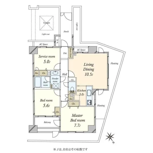 クレッセント仙台坂パークサイド 間取図