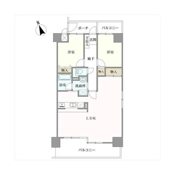 ライオンズマンション平野東 間取り図