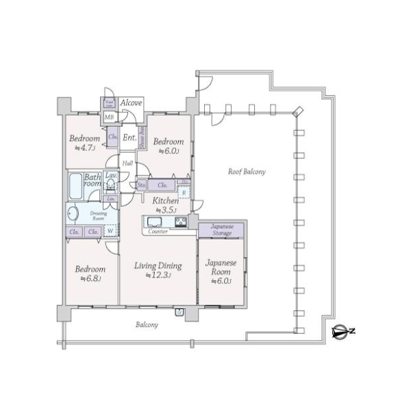 ディーレスティア西宮仁川 間取図