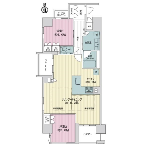 プレミスト京都烏丸御池３番館 間取図