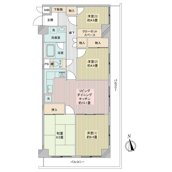 エンゼルハイム鶴見第１０ 間取図